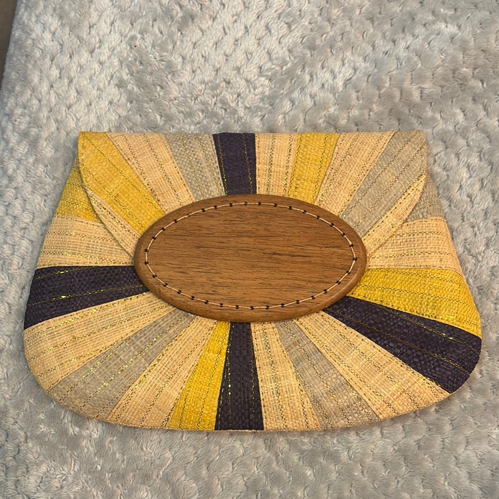 Mar Y Sol Sunburst Boho Design Clutch